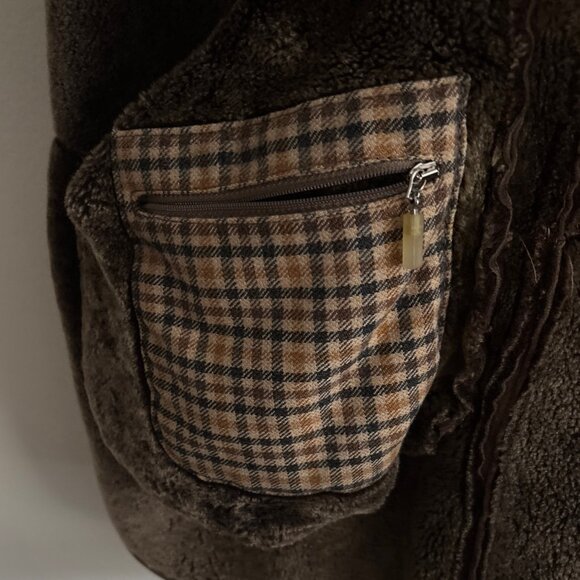 $2000 Hartwood Paris Brown Shearling Jacket/ Sheepskin Coat-- Medium - Picture 7 of 15